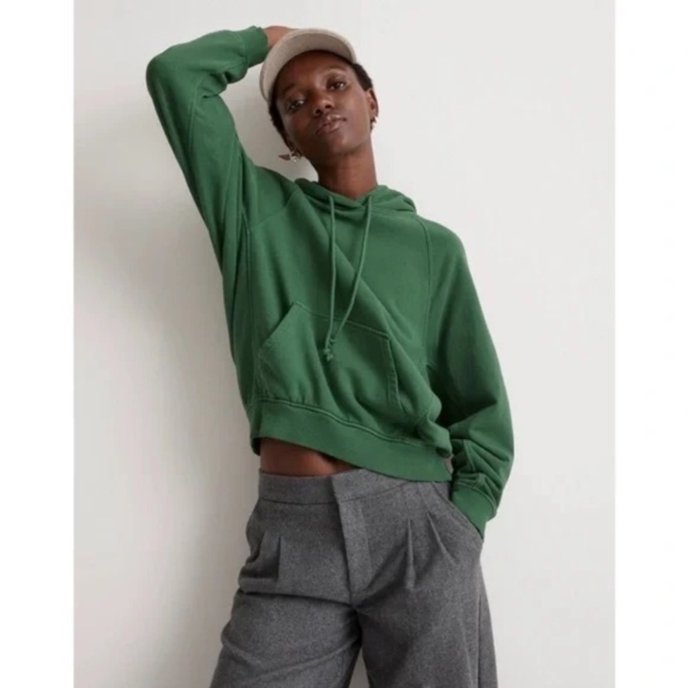 Madewell Terry Relaxed Raglan-Sleeve Sweatshirt XS Geeen